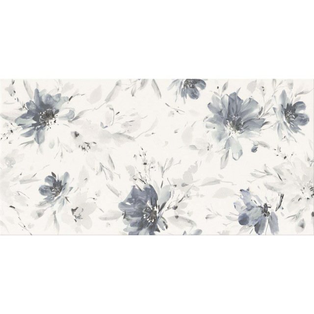 Płytka ścienna inserto FLORAL LANDSCAPE white micro 29,8x59,8 gat. I Cersanit