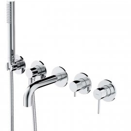 OMNIRES Bateria wannowa Y 5-otworowa podtynkowa z krótką wylewką chrom połysk Y1237-1SCR