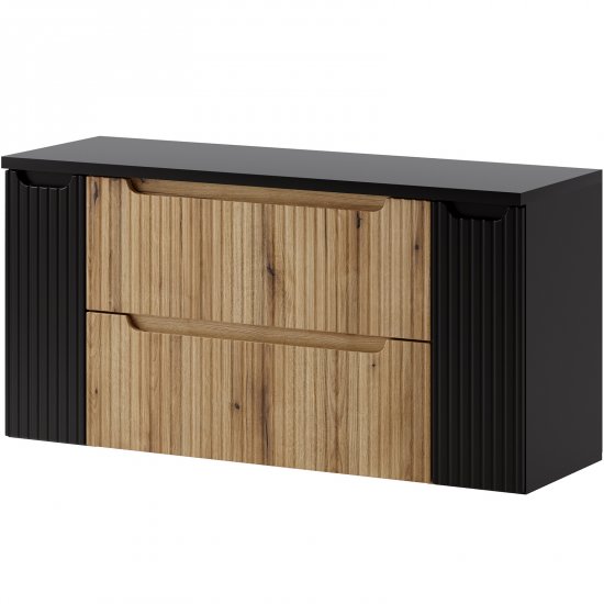 COMAD Zestaw mebli NOVA COAST EVOKE szafka z blatem NOVA BLACK 120 cm, 2 szafki