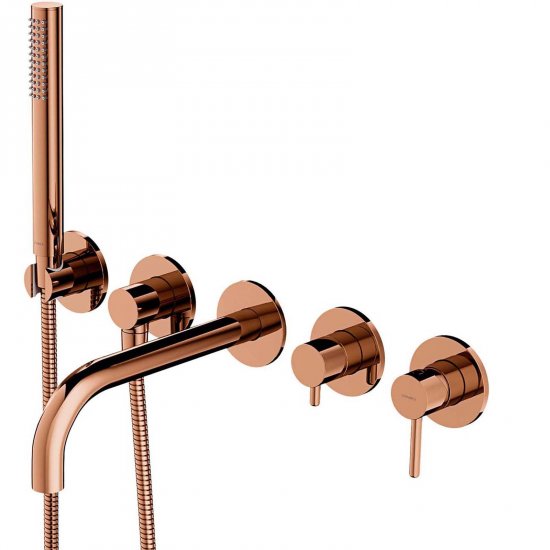 OMNIRES Bateria wannowa Y 5-otworowa podtynkowa miedź połysk Y1237-1CP