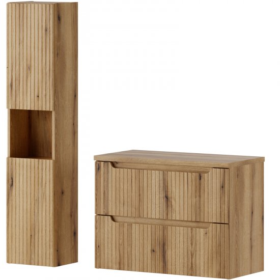COMAD Zestaw mebli NOVA COAST EVOKE szafka z blatem NOVA OAK 80 cm, słupek 30 cm
