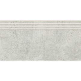 Gres szkliwiony stopnica NEWSTONE light grey mat 29,8x59,8 gat. I