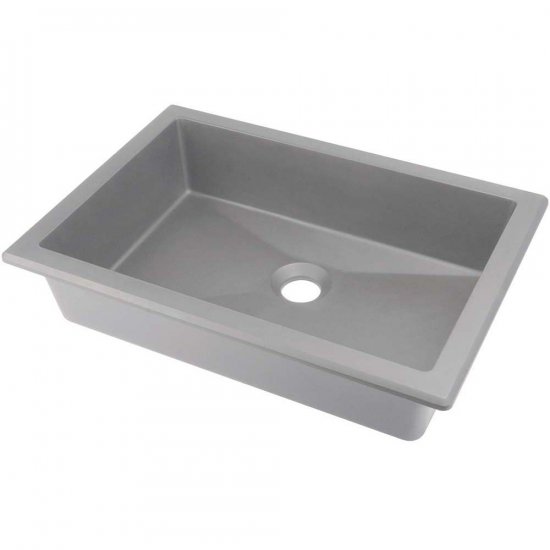DEANTE Umywalka wpuszczana w blat CORREO 50x35 granitowa szary metalik CQR_SU5U