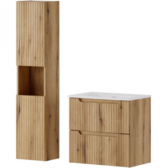 COMAD Zestaw mebli NOVA COAST EVOKE szafka z umywalką meblową SKY 60cm, słupek 30 cm