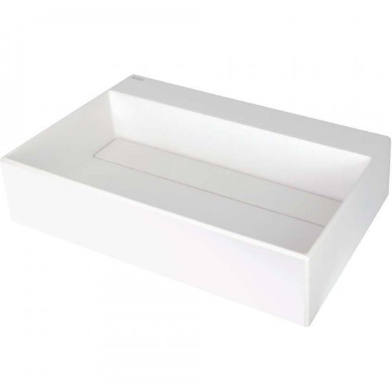 DEANTE Umywalka nablatowa CORREO 60x40 granitowa z maskownicą alabaster CQR_AU6M