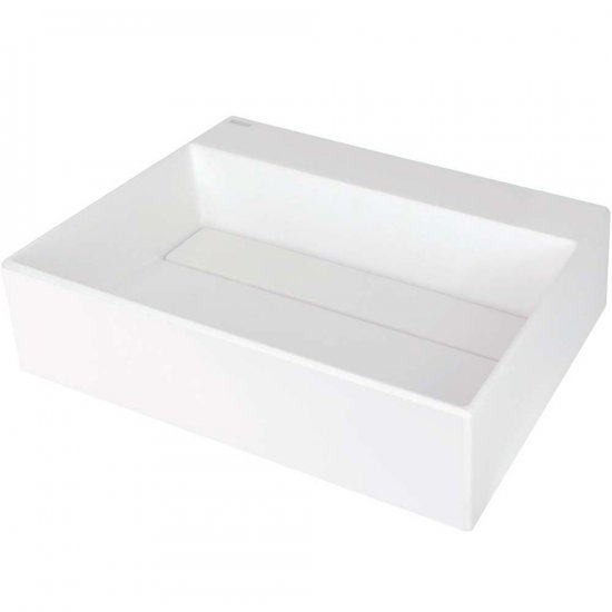 DEANTE Umywalka nablatowa CORREO 50x40 granitowa z maskownicą alabaster CQR_AU5M