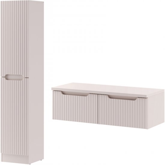 COMAD Zestaw mebli NOVA CASHMERE 2 szafki z blatem 100 cm, słupek 35x180 cm