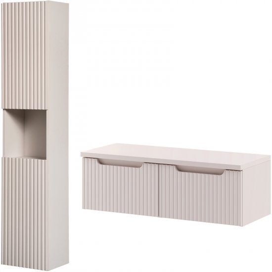 COMAD Zestaw mebli NOVA CASHMERE 2 szafki z blatem 100 cm, słupek 30x140 cm