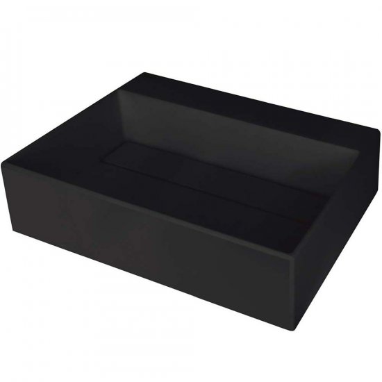 DEANTE Umywalka nablatowa CORREO 50x40 granitowa z maskownicą nero CQR_NU5M