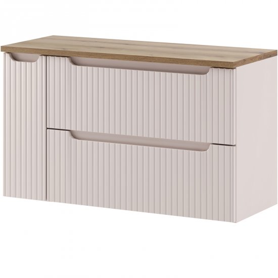 COMAD Zestaw mebli NOVA CASHMERE 2 szafki z blatem NOVA OAK 100 cm