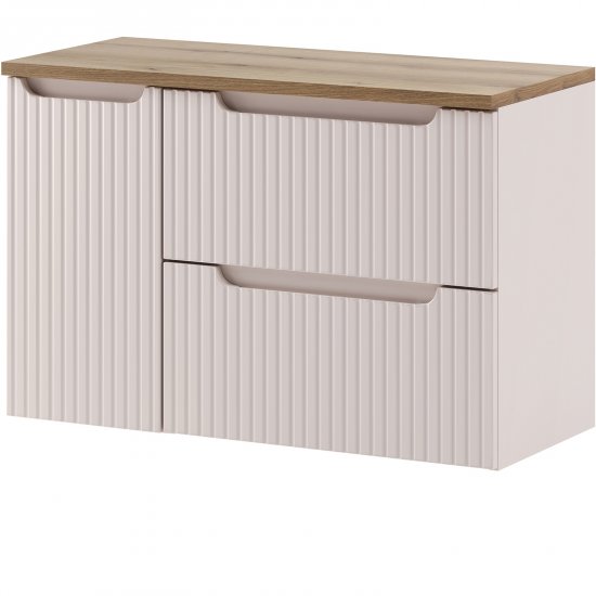 COMAD Zestaw mebli NOVA CASHMERE 2 szafki z blatem NOVA OAK 90 cm