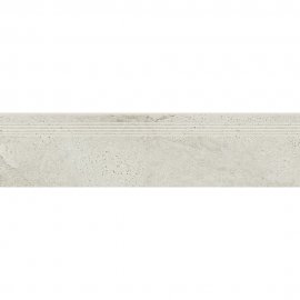 Gres szkliwiony stopnica NEWSTONE white mat 29,8x119,8 gat. I