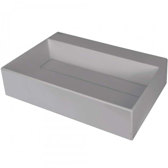 DEANTE Umywalka nablatowa CORREO 60x40 granitowa z maskownicą szary metalik CQR_SU6M