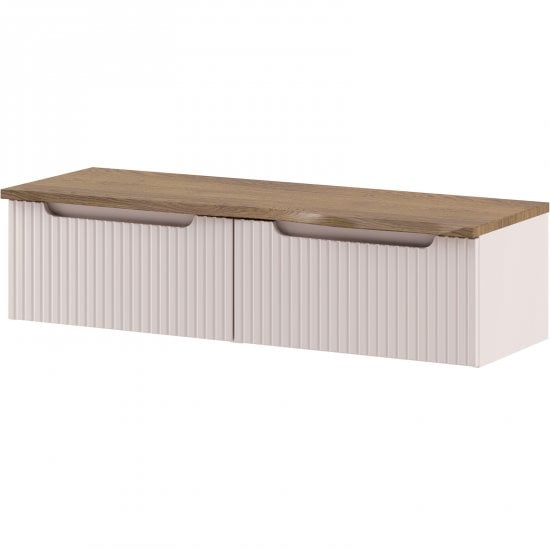 COMAD Zestaw mebli NOVA CASHMERE 2 szafki z blatem NATURE CASELLA 120 cm