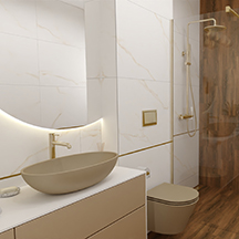 OMNIRES Bateria umywalkowa Y stojąca wysoka złota połysk Y1212GL