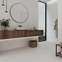 Gres szkliwiony hiszpański Stn Ceramica THUILE WHITE satin 60x120 gat. I