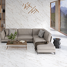 Gres szkliwiony LUMINA GOLD white satin 59,8x59,8 gat. I Cersanit
