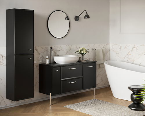 CERSANIT Słupek łazienkowy MILOS DSM czarny mat S1021-011
