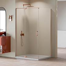 Kabina prysznicowa prostokątna ALLURIA BRUSHED COPPER 90x80x200 TER-0165