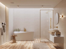 Jakie płytki do łazienki w stylu japandi – minimalizm z naturalnymi materiałami