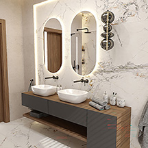 Gres szkliwiony Magnifica FOSSILIA PEARL mat 60x120 gat. I