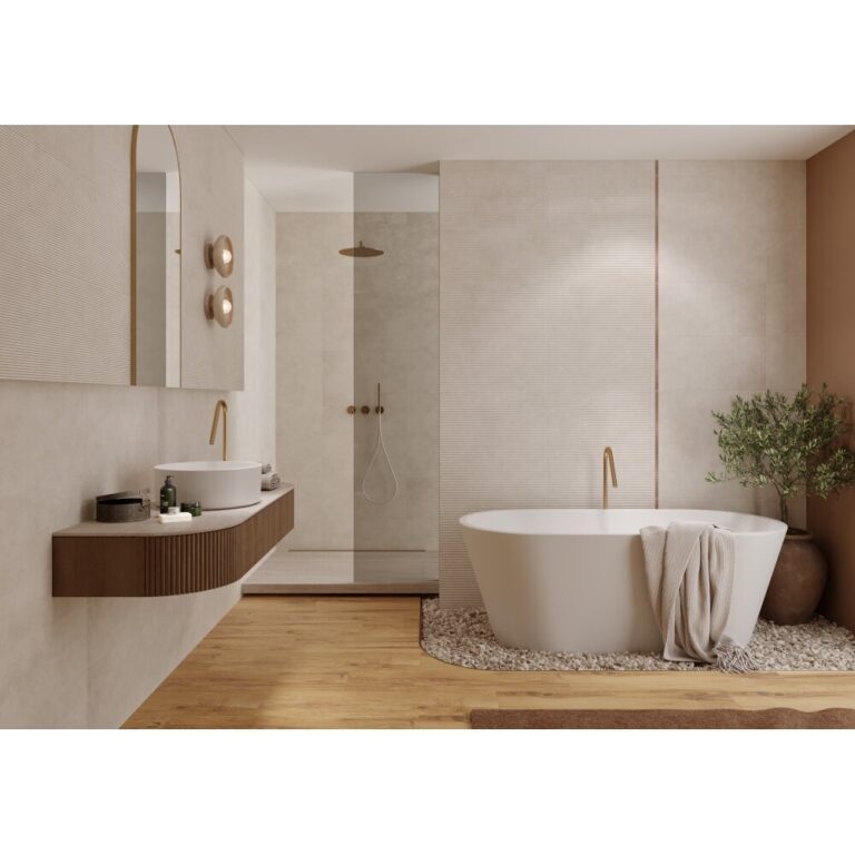 Jakie płytki do łazienki w stylu japandi – minimalizm z naturalnymi materiałami