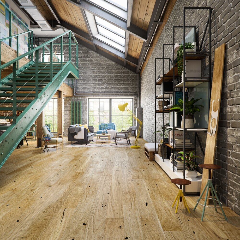 Deska warstwowa Barlinek Dąb Laminowany Mikrofaza Szczotkowana