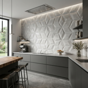 inspiracje na ścianę w kuchni zamiast kafelków