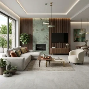 inspiracje na bardziej energetyczny szary salon