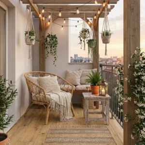 inspiracje na mały balkon w bloku