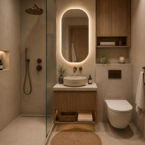 mała łazienka w bloku 2m2 w nowoczesnym stylu