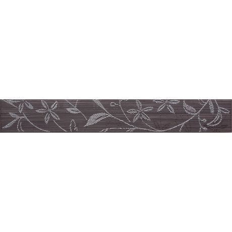 Płytka ścienna listwa TANAKA brown flower mat 5x35 gat. I