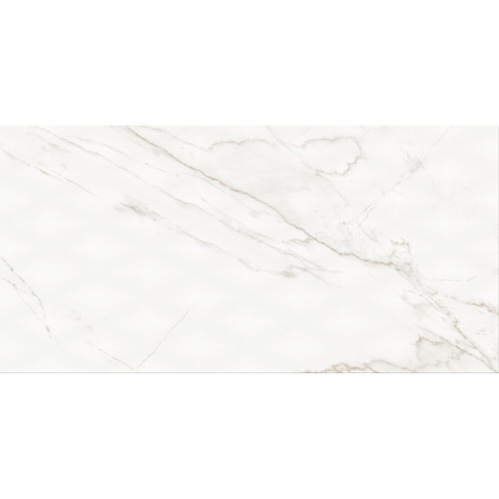 Płytka ścienna STAY CLASSY white diamond structure glossy 29,8x59,8 gat. II