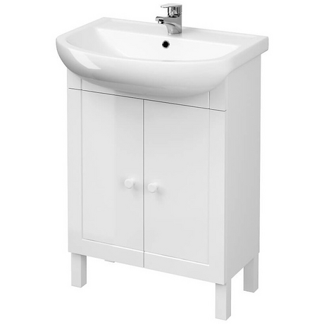 Szafka z umywalką w zestawie set 875 arteco new 60 biała DSM