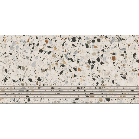Gres szkliwiony stopnica FLAKE MULTICOLOR lappato 29,8x59,8 gat. I