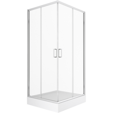 NEW TRENDY Kabina SUVIA z brodzikiem kwadratowa 80x80x201 szkło czyste 5mm ZS-0003