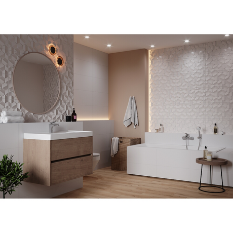 Płytka ścienna ALTERIO white structure hexa satin rect 29,8x59,8 gat. II