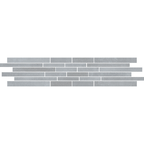 Gres szkliwiony mozaika VELVET CONCRETE light grey mat stripes 12x60 gat. I