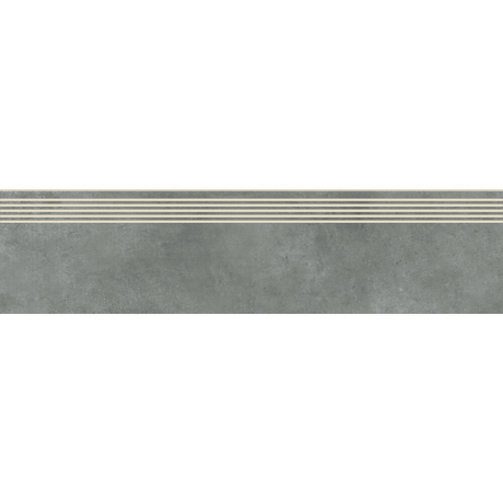 Gres szkliwiony stopnica GENFORD grey mat 29,8x119,8 gat. I