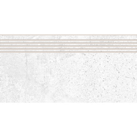 Gres szkliwiony stopnica MOONROW white mat 29,8x59,8 gat. I Cersanit