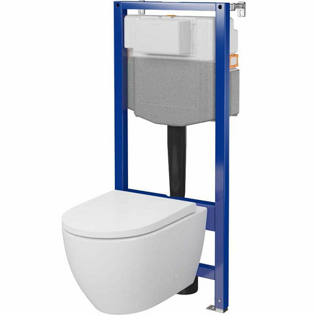 CERSANIT Zestaw podtynkowy AQUA PLUS mechaniczny z miską ZEN PRO i deską S701-798