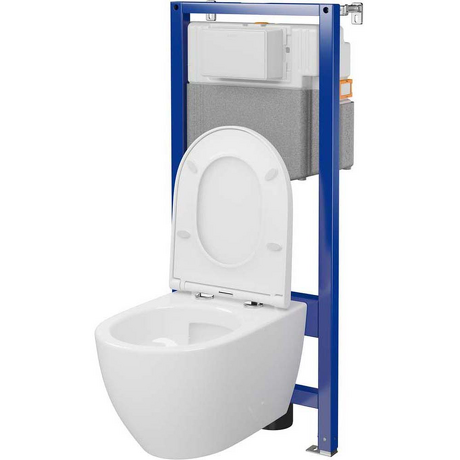 CERSANIT Zestaw podtynkowy AQUA PLUS pneumatyczny z miską ZEN PRO i deską S701-799