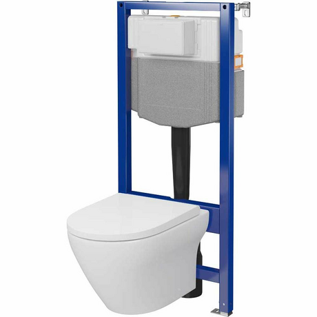 CERSANIT Zestaw podtynkowy AQUA PLUS mechaniczny z miską LARGA i deską S701-823