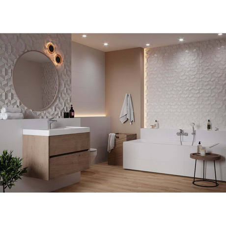 Płytka ścienna ALTERIO white hexa structure satin 8mm 29,8x59,8 gat. II
