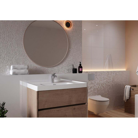 Płytka ścienna ALTERIO white small hexa structure satin 8mm 29,8x59,8 gat. II