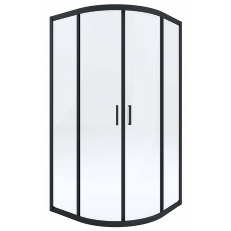 DEANTE Zestaw kabina prysznicowa półokrągła nero 80x80 cm z brodzikiem KDDZN52K