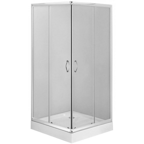DEANTE Zestaw kabina prysznicowa kwadratowa chrom 90x90 cm z brodzikiem KYCZ041K