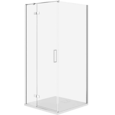 CERSANIT Kabina prysznicowa JOTA lewa chrom 90x90 z brodzikiem TAKO slim biały mat S601-153
