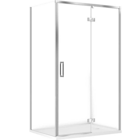 CERSANIT Kabina prysznicowa LARGA prawa chrom 120x90 z brodzikiem TAKO 120x90x4 biały S601-334