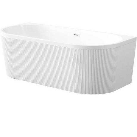 INVENA Wanna wolnostojąca przyścienna GLAMOUR ryflowana 170x80 korek chrom AN-02- 11U- KPL